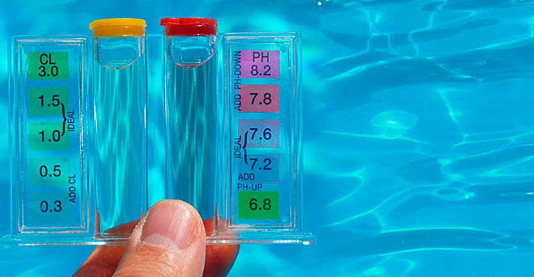 Dosificadores de cloro y Ph de la piscina